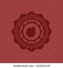 bomb icon inside red emblem