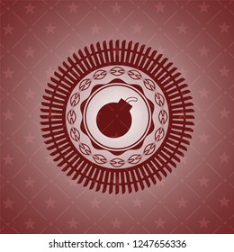 bomb icon inside red icon or emblem