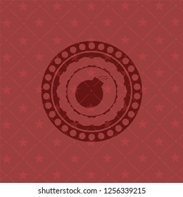 bomb icon inside red icon or emblem