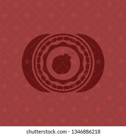 bomb icon inside red icon or emblem