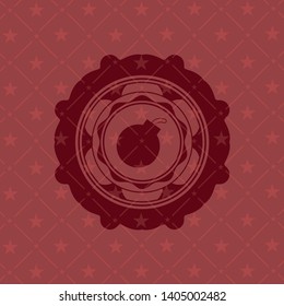 bomb icon inside red icon or emblem