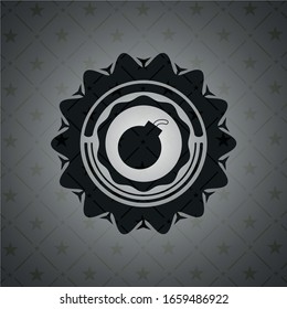 bomb icon inside retro style black emblem