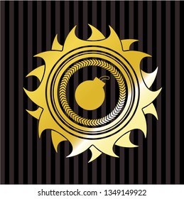 bomb icon inside shiny emblem