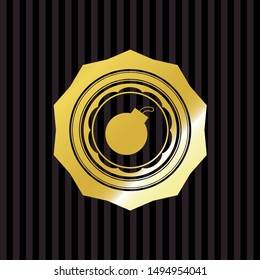 bomb icon inside shiny emblem