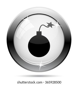 Bomb icon. Internet button on white background. EPS10 vector.