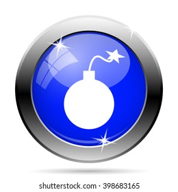 Bomb icon. Internet button on white background. EPS10 vector