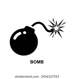 Icono de bomba aislado en ilustración vectorial de fondo.
