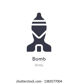 bomb icon. isolated bomb icon vector illustration from army collection. editable sing symbol can be use for web site and mobile app