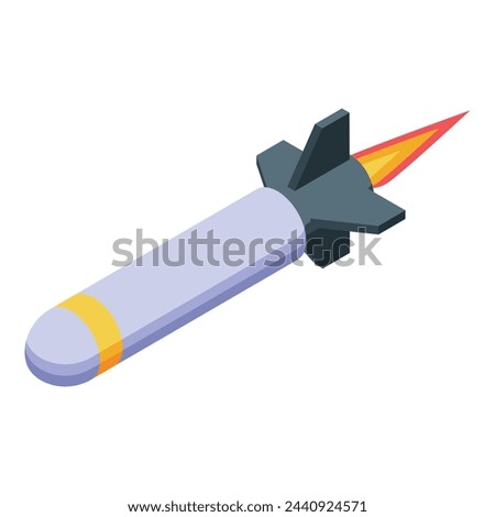 Bomb icon isometric vector. Bunker room. Nuclear safe