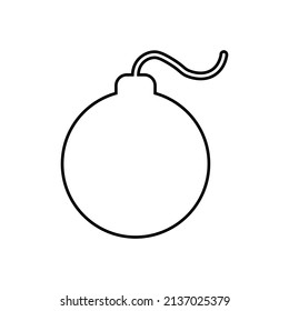 Icono de la bomba en estilo de línea