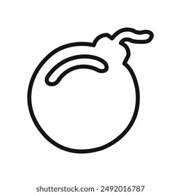 Bomb icon linear graphics set vector