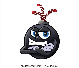 bomb icon logo design vector