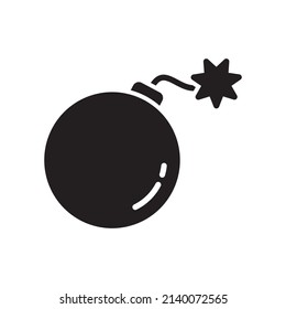Bomb Icon Logo Design Vector Template Illustration