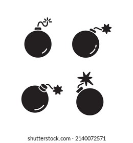 Ilustración de la plantilla del vector de diseño del logotipo de la bomba
