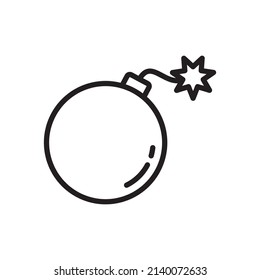 Bomb Icon Logo Design Vector Template Illustration
