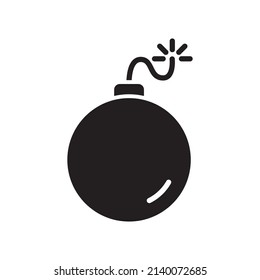 Bomb Icon Logo Design Vector Template Illustration