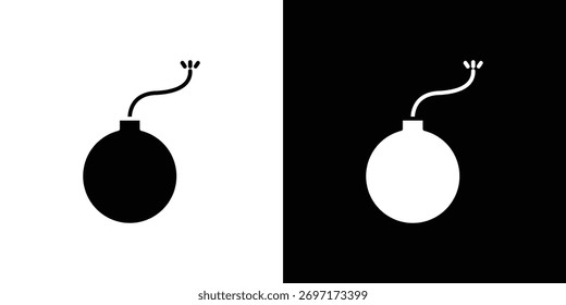 Ícone de bomba, elementos de logotipo de designs gráficos