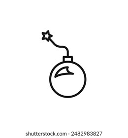 bomb icon logo sign vector outline