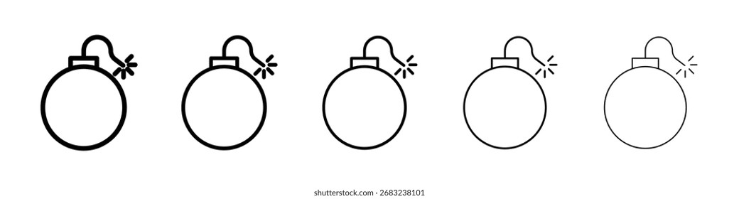 Ícone de bomba para conceito móvel e web design.