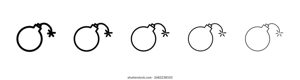 Ícone de bomba para conceito móvel e web design.