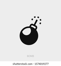 Bomb icon. New trendy bomb vector illustration concept symbol