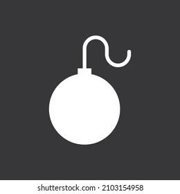 Bomb icon on grey background