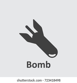 Bomb icon on the grey background.