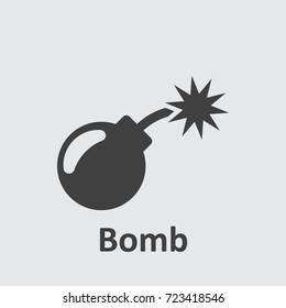 Bomb icon on the grey background.