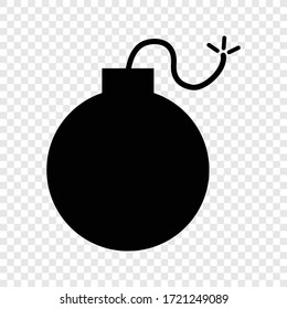 Bomb icon on transparent grid