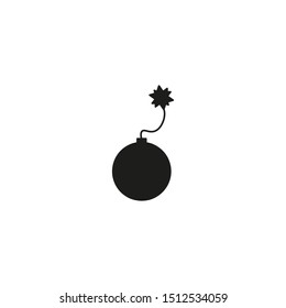 Bomb icon on white background. Vector illustration