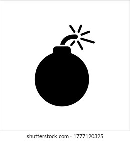 Bomb icon on white background