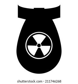 Bomb icon on white background. Vector illustration.