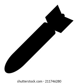 Bomb icon on white background. Vector illustration.