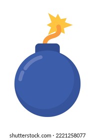 bomb icon on white background