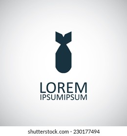 bomb icon on white background 