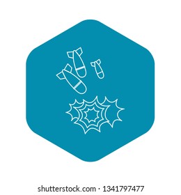 Bomb icon. Outline illustration of bomb vector icon for web