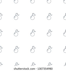 bomb icon pattern seamless white background. Editable line bomb icon. bomb icon pattern for web and mobile.