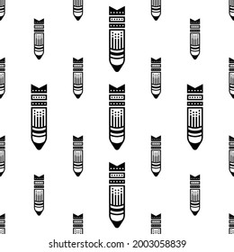 Bomb Icon Seamless Pattern, Bomb Icon, Explosive Weapon Fused To Detonate Explosive Charge Under Certain Condition Vector Art Illustration