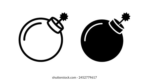 Bomb icon set. flat illustration of vector icon