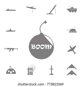 bomb icon. Set of military elements icon. Quality graphic design collection army icons for websites, web design, mobile app on white background