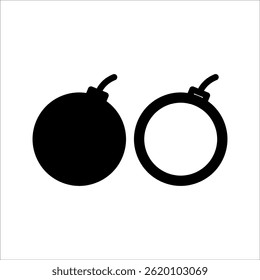 Bomb icon set, vector illustration. Flat design style. bomb icon vector illustration isolated on white background, bomb icon eps. bomb icon graphic design vector symbol.