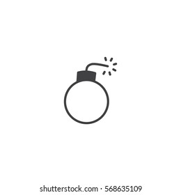 bomb icon. sign design