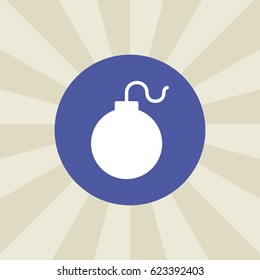 bomb icon. sign design. background
