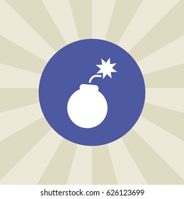 bomb icon. sign design. background