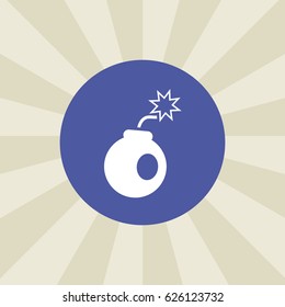 bomb icon. sign design. background