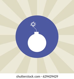 bomb icon. sign design. background