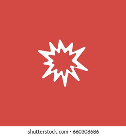 bomb icon. sign design. red background