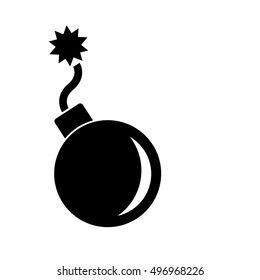 Bomb Icon, the silhouette of the vector