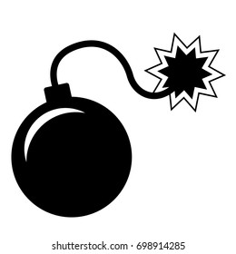 Bomb Icon, the silhouette of the vector