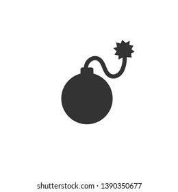Bomb icon in simple design. Vector illustration